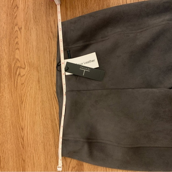 Tahari Grey/Steel Faux Leather Leggins - Picture 7 of 7